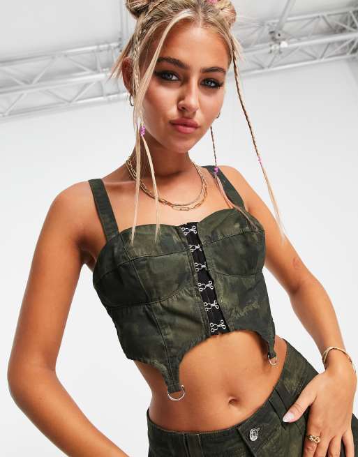 Camo bustier sales