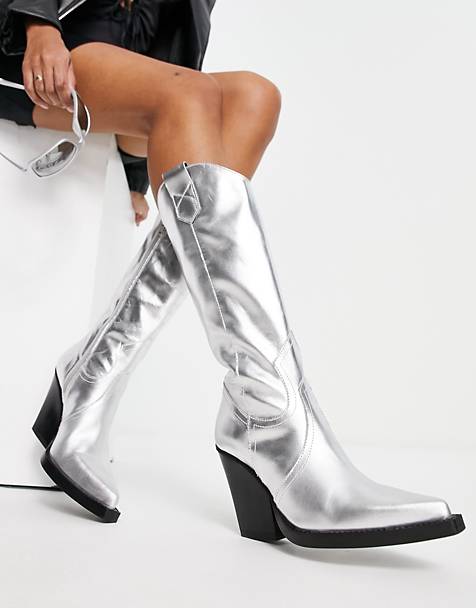 Stivali Arricciati di FIND in Bianco Donna Scarpe da Stivali da Stivali al ginocchio 62% di sconto 