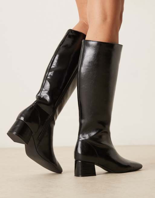 ASOS DESIGN – Canary – Svarta, knähöga boots med blockklack, 2 av 4