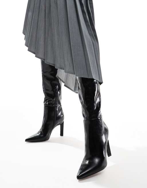 ASOS DESIGN - Cancun - Stivali al ginocchio neri, 3 di 4