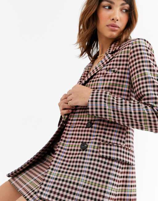 Asos hot sale check blazer