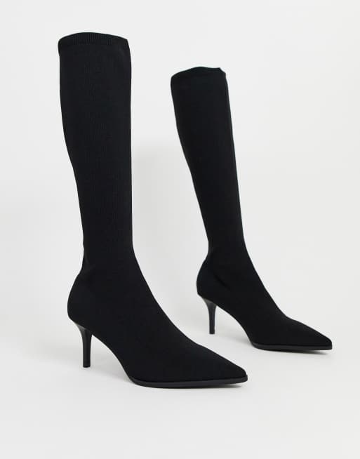 Kitten heel clearance over knee boots