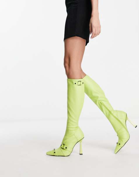 Lime green cheap high heels