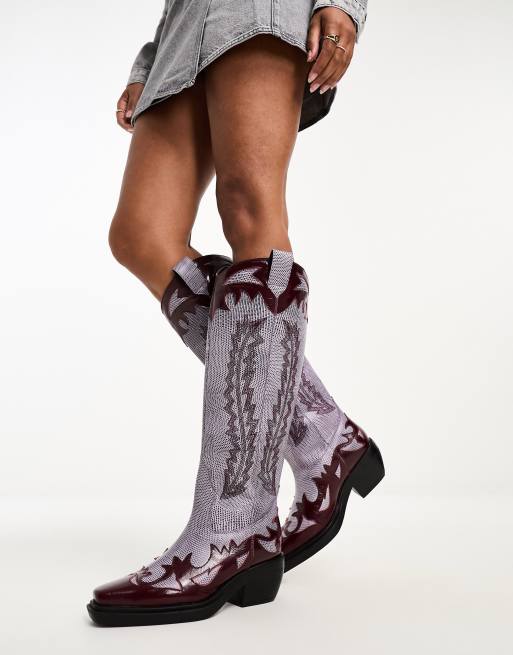 Lilac 2024 cowboy boots