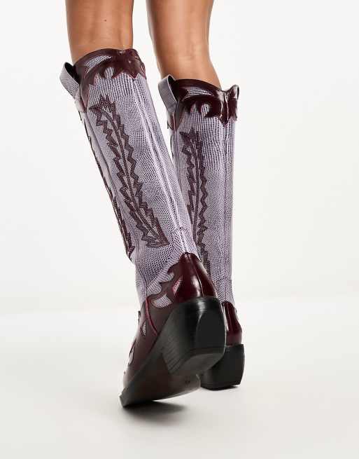 Lilac cowboy clearance boots