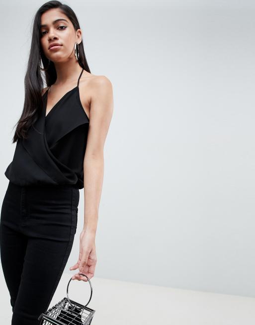 ASOS DESIGN - Canotta a portafoglio allacciata al collo