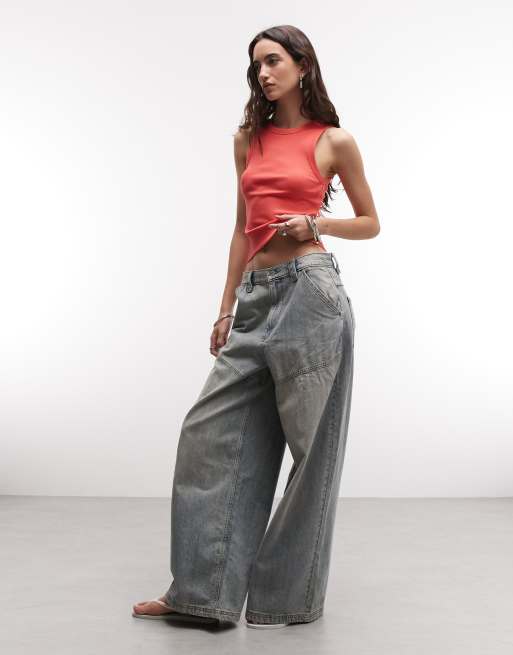 ASOS DESIGN - Canotta a vogatore accollata a coste rosa corallo, 2 di 4