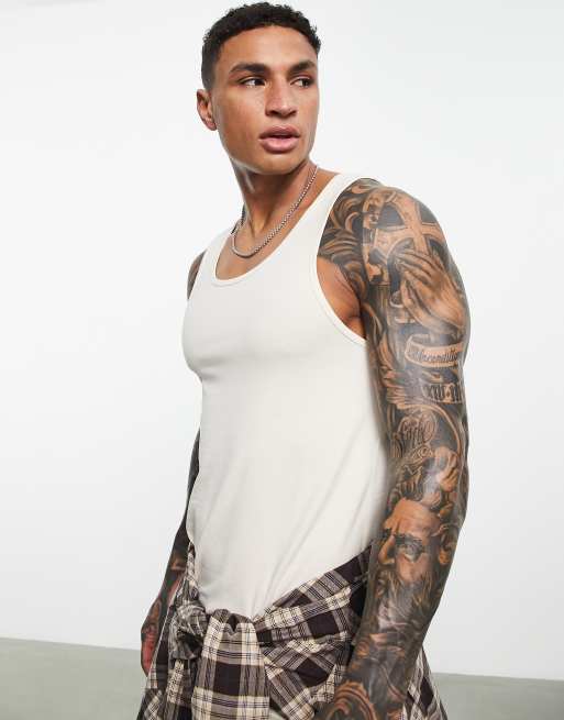 ASOS DESIGN - Canotta attillata color crema - CREAM