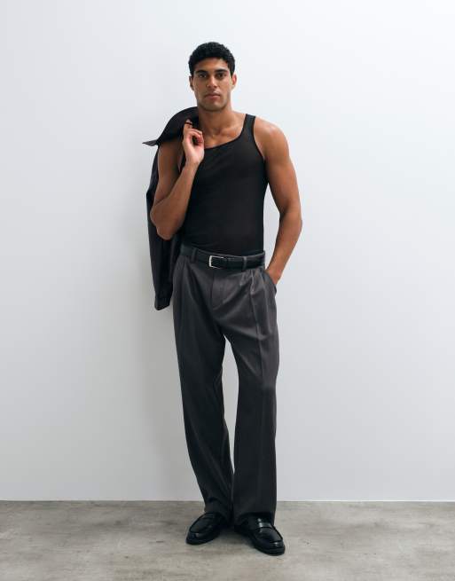 ASOS DESIGN - Canotta attillata in rete nera con scollo quadrato, 4 di 5