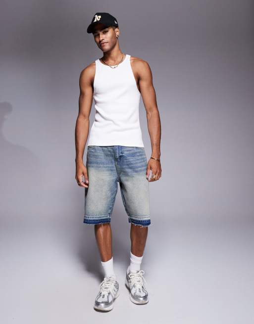 ASOS DESIGN - Canotta attillata super pesante bianca a coste  , 4 di 4