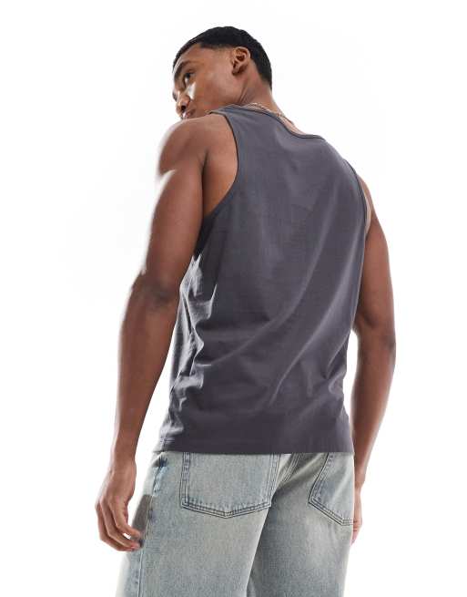 ASOS DESIGN - Canotta basic grigio scuro , 4 di 4