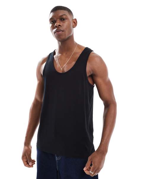 ASOS DESIGN - Canotta basic nera regular fit - view 1