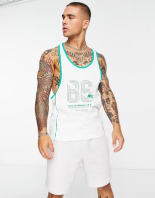 Canotta comoda bianca con stampa sportiva sul davanti-Bianco - ASOS DESIGN T-shirt donna  - immagine3