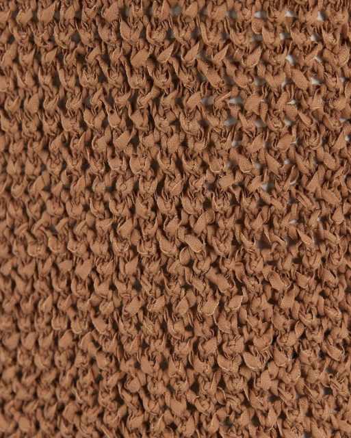ASOS DESIGN - Canotta in filato con fettuccia e cuciture traforate color toffee, 8 di 8