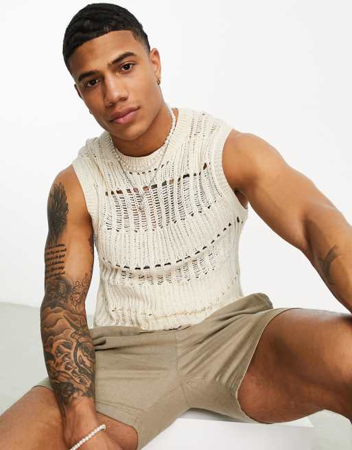 Canottiera traforata uomo new arrivals