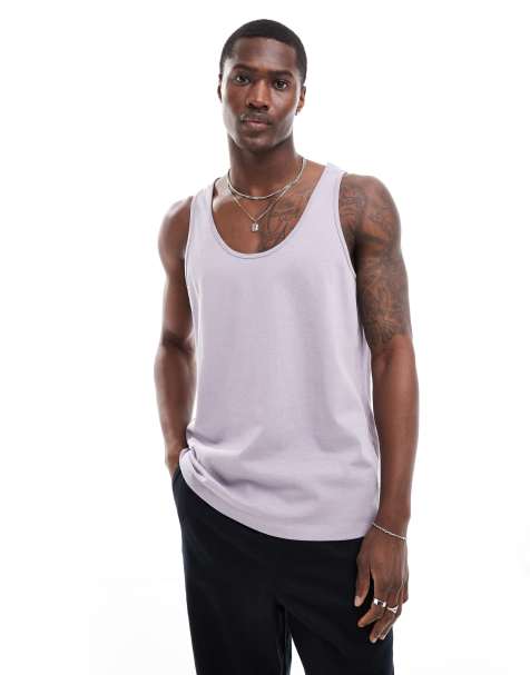 ASOS DESIGN - Canotta in tessuto pesante lilla - view 1