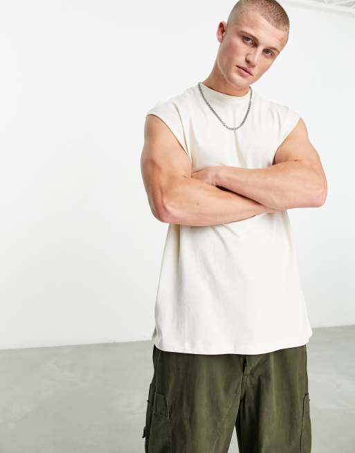 ASOS DESIGN - Canotta oversize color crema 