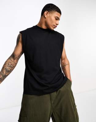 Canotta oversize nera con stampa stile street sul retro-Black - ASOS DESIGN T-shirt donna  - immagine2
