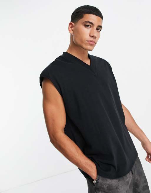 t-shirt oversize spalline nero