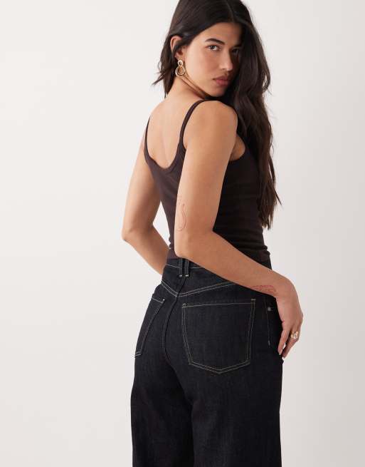 ASOS DESIGN - Canottiera in maglia marrone in coordinato, 4 di 4