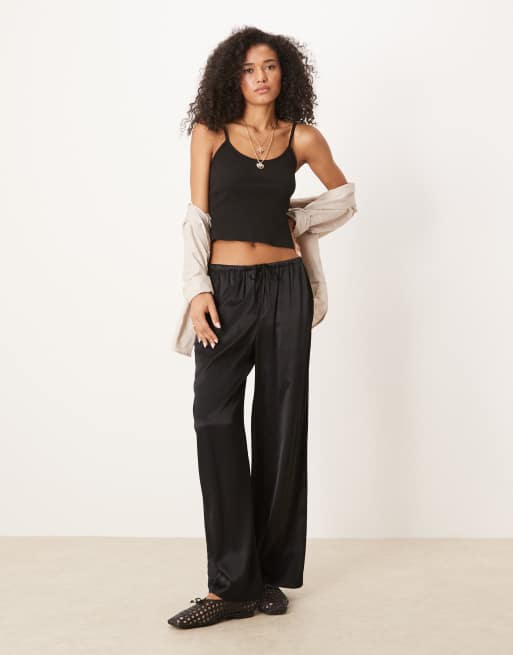 ASOS DESIGN - Canottiera nera a coste, 3 di 4