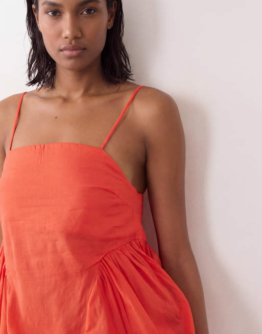 ASOS DESIGN - Canottiera rossa con arricciature laterali, 4 di 4