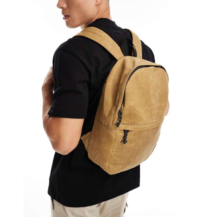 Asos design zip over canvas backpack with double handle hotsell