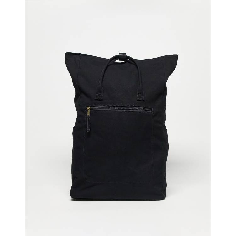 Asos design soft shop backpack with zip detail