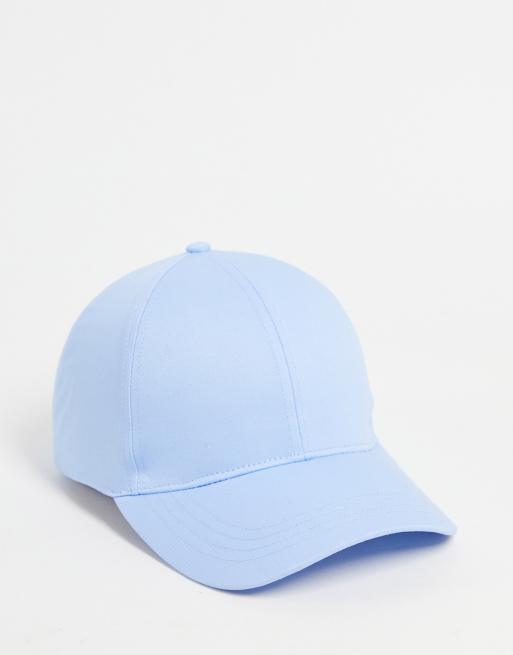 ASOS DESIGN canvas baseball cap in baby blue ASOS