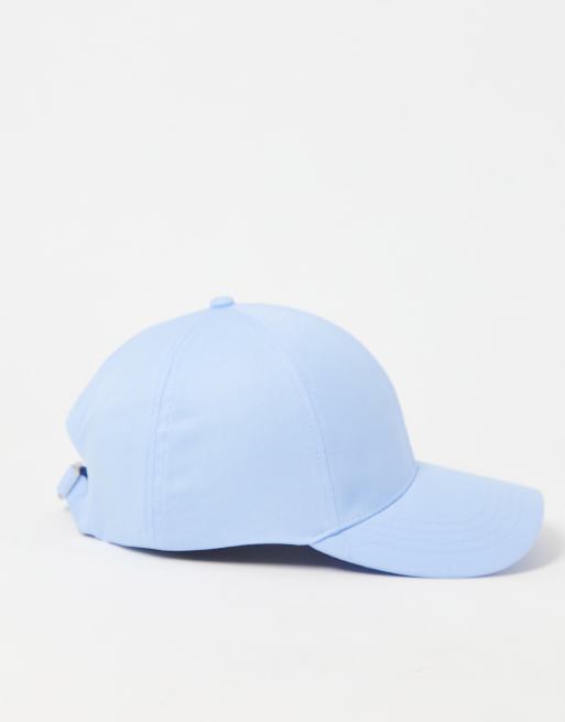 ASOS DESIGN canvas baseball cap in baby blue