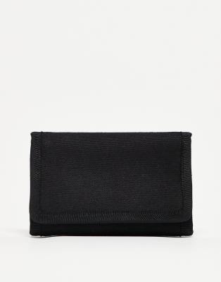 canvas foldable wallet in black