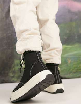 contrast chunky sole trainers