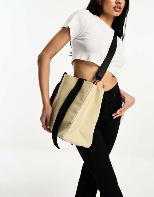 Cotton Canvas Tote Bags with Contrast Handles