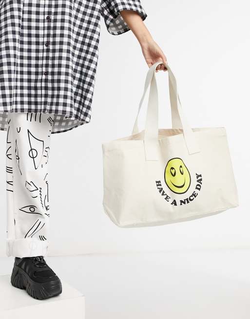 ASOS Tote Bag With Patch Print