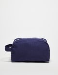 [ASOS DESIGN] ASOS DESIGN canvas wash bag in navy No Size NAVY