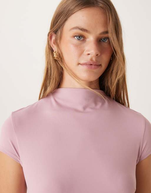 ASOS DESIGN cap sleeve grown on hip maxi dress in pink, 3 of 4