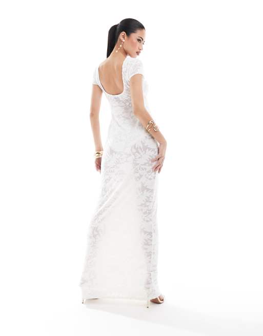 knee length dresses for ladies Chic Mock Neck Cap Sleeve Maxi Dress