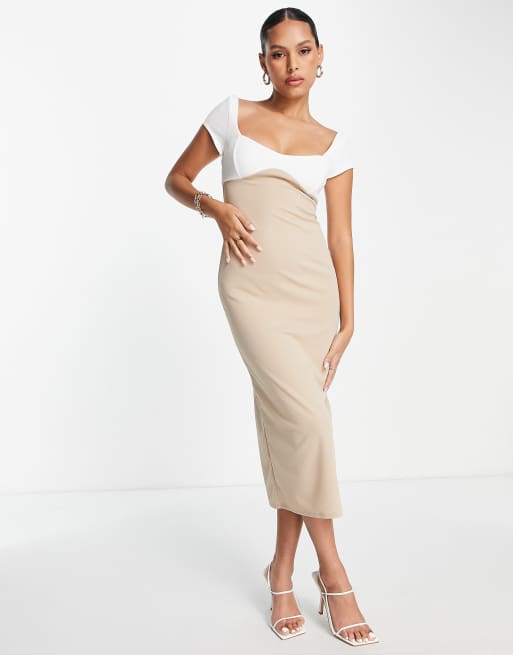 Cream sheath best sale dress with sleeves