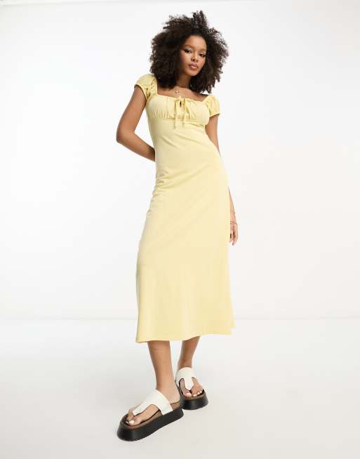 Midi cap shop sleeve dress