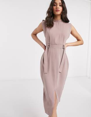 split sleeve midi dress