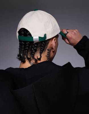 ASOS DESIGN CAP WITH EMBROIDERY AND CONTRAST PEAK 
