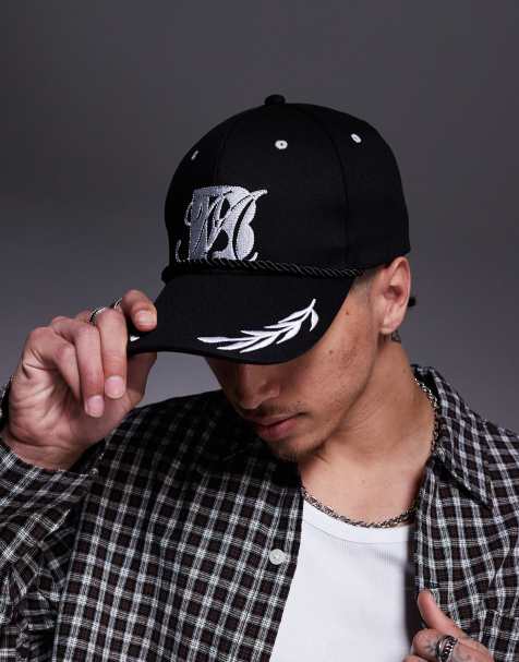 ASOS DESIGN cap with graphic in black - view 1