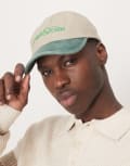 [ASOS DESIGN] ASOS DESIGN cap with new york embroidery in stone with green contrast peak-Neutral No Size STONE
