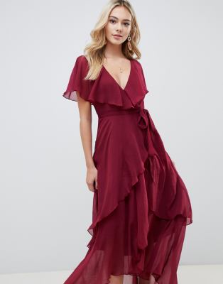 asos cape maxi dress