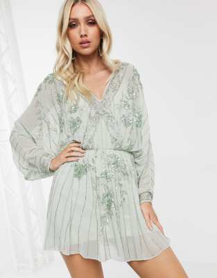 kimono style mini dress