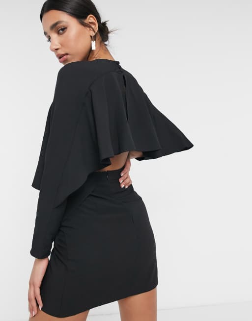 Asos design mini clearance dress with wrap skirt