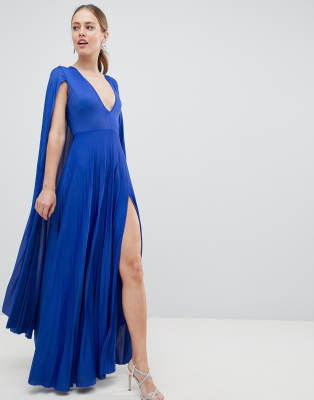 pleated maxi dress asos