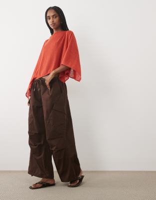 Asos Design Cape Top In Red