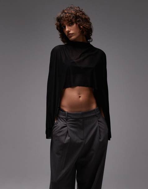 ASOS DESIGN - Cape transparente en tulle avec ourlet asymétrique - Noir - view 1