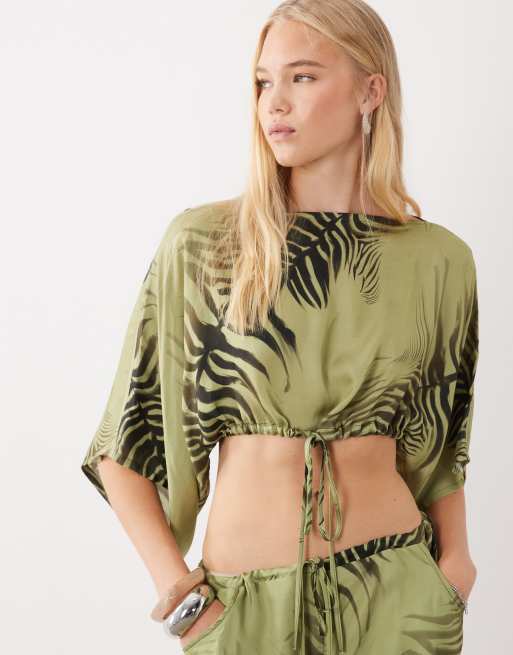 ASOS DESIGN capetop met zebraprint, deel van een co-ord set, 3 van 4